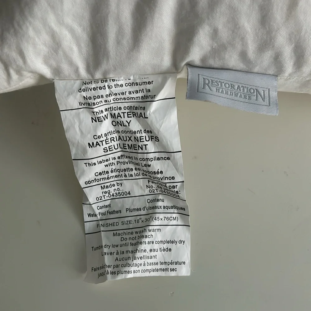 Pottery Barn Embroidered Pillow Cover + Restoration Hardware Pillow